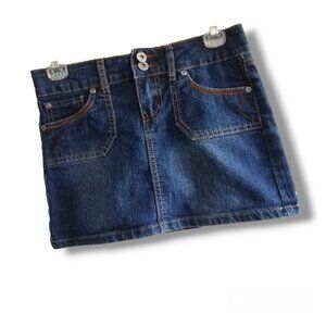 short denim skirt size    12  , jupe en jeans